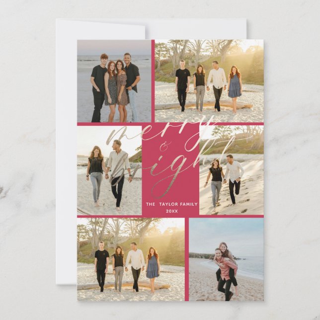 Cartão De Festividades Espuma dourada com Feliz rosa e Xadrez brilhante (Frente)