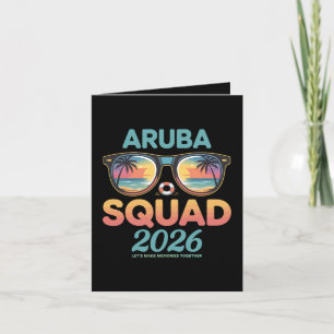Cartão De Festividades Esquadra de Aruba 2026 Retro