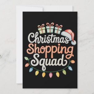 Cartão De Festividades Esquadrão de Compras de Natal Família Combinando n