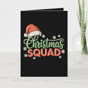 Cartão De Festividades Esquadrão de Natal Correspondente Família do Papai
