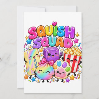 Cartão De Festividades Esquadrão Squish Viral Squishies Pipoca Manteiga B