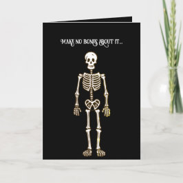 Cartão De Festividades Esqueleto Bobo de Halloween
