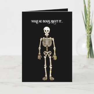 Cartão De Festividades Esqueleto Bobo de Halloween
