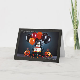 Cartão De Festividades Esqueleto Vampiro Assustador - Aniversário de Hall