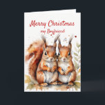 Cartão De Festividades Esquilo Namorado de Natal Maravilhoso<br><div class="desc">Esquilos Fofos de Natal Bobo maravilhoso mas cheio de amor Feliz Natal</div>