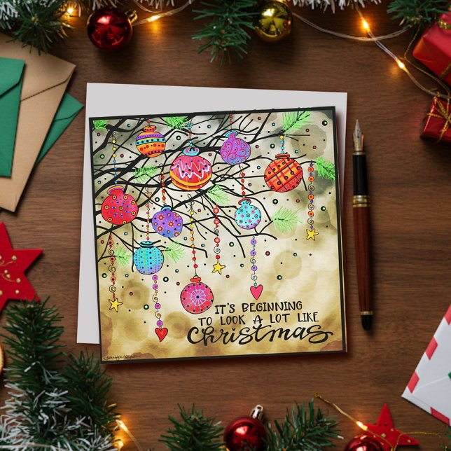 Cartão De Festividades Está começando a parecer uma citação de Natal (Criador carregado)