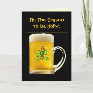 Cartão De Festividades Esta É A Época Para Ser Um Natal De Cerveja Engraç
