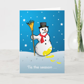 Cartão De Festividades Esta é a estação... Sad Snowman