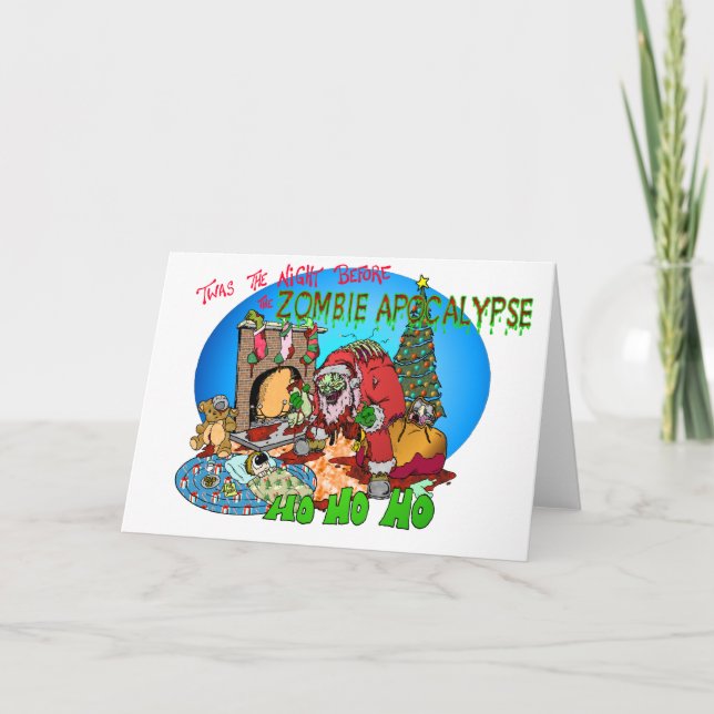 Cartão De Festividades Esta foi a noite antes dos zumbis (Frente)