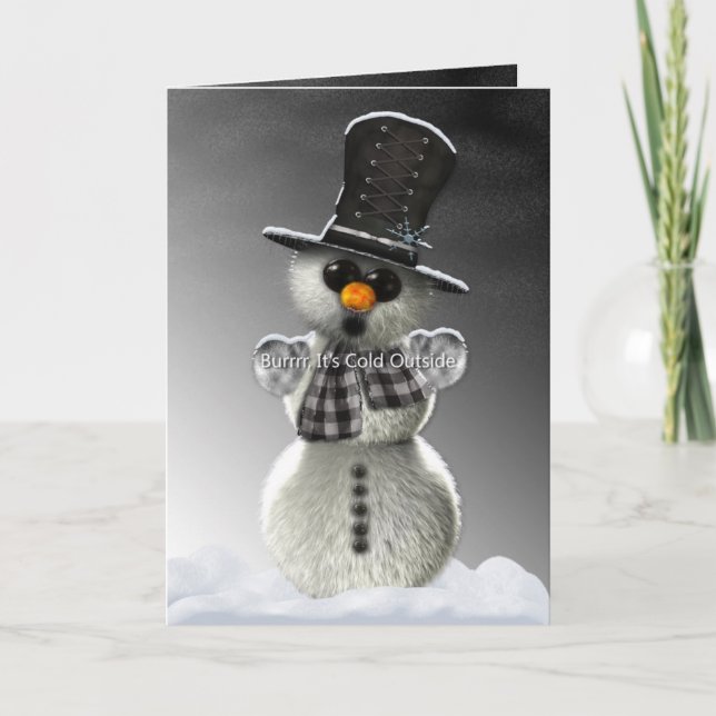 Cartão De Festividades Está frio lá fora (Frente)