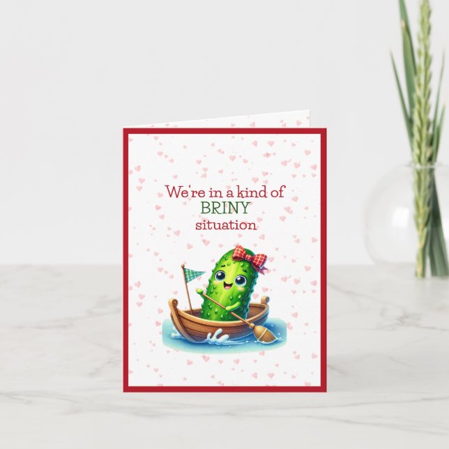 Cartão De Festividades Estamos numa Espécie de Situação SALGADA no Dia do (Frente)