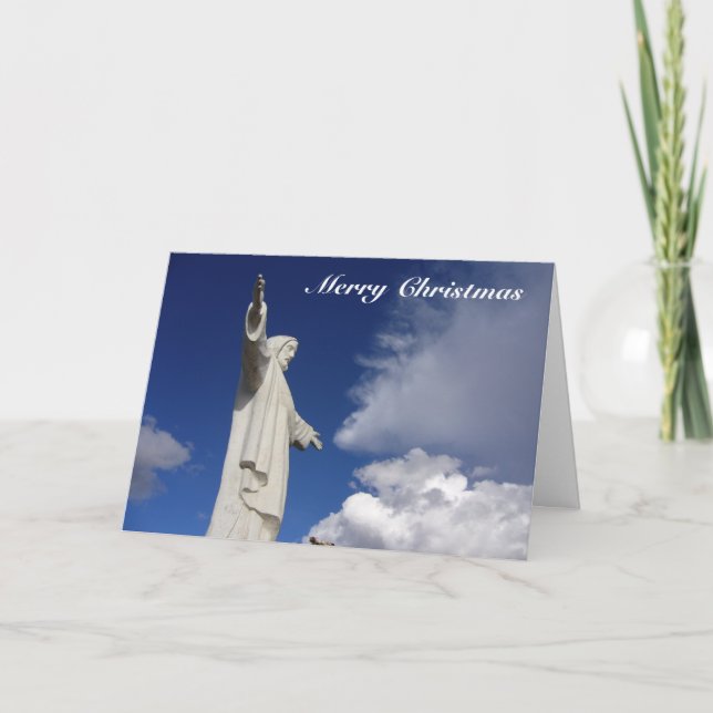 Cartão De Festividades estátua do xmas do xco (Frente)