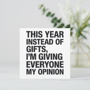 Cartão De Festividades Este Ano Em Vez De Presente Eu Estou Dando A Todos