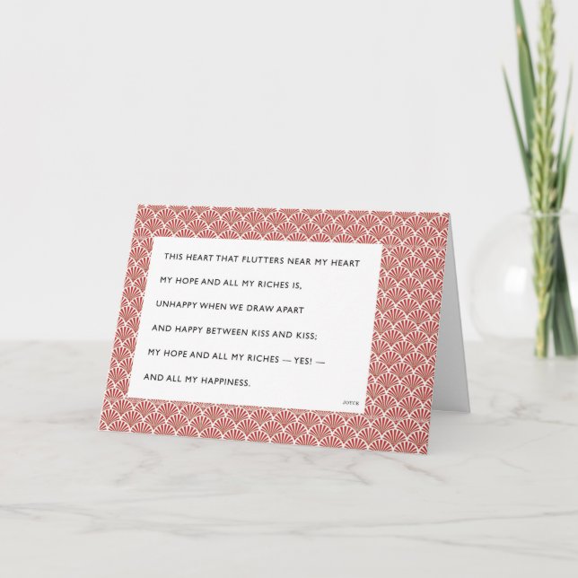 Cartão De Festividades Este Coração que Flutua o Namorados Joyce (Frente)