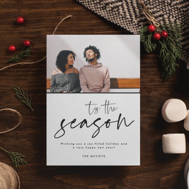 Cartão De Festividades Este é o Natal da Foto Moderna da Estação (Criador carregado)