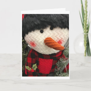 CARTÃO DE FESTIVIDADES ESTE PEQUENO BONECDO DE NEVE QUER DIZER *FELIZ NAT