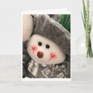 CARTÃO DE FESTIVIDADES ESTE PEQUENO BONECDO DE NEVE QUER DIZER *FELIZ NAT