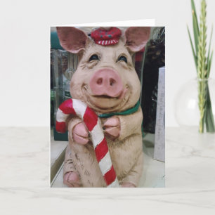 CARTÃO DE FESTIVIDADES ESTE PEQUENO PIGGY DIZ MERRRRRRRY CHRISTMAS