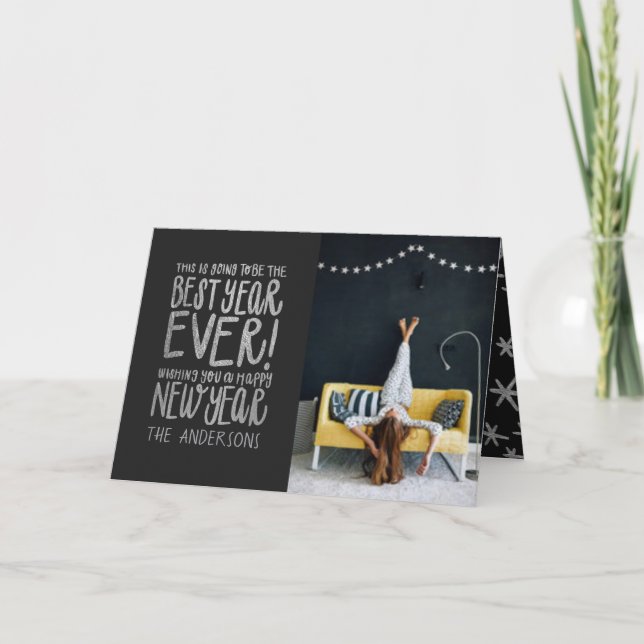 CARTÃO DE FESTIVIDADES ESTE SERÁ O MELHOR ANO DE TODOS! PRATA (Frente)