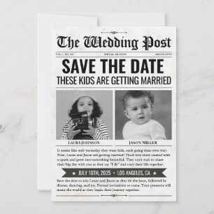 Cartão De Festividades Estes Miúdos Estão se Casando Jornal de Casamento