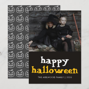 Cartão De Festividades Estética Mágica Moderna de Halloween para Foto de