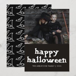 Cartão De Festividades Estética Mágica Moderna de Halloween para Foto de