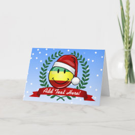 Cartão De Festividades Estilo de Natal Sorridente Bandeira Rastafária