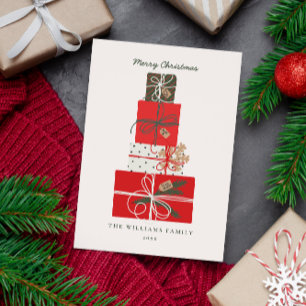 Cartão De Festividades Estilo de Scandi de Feriado Mínimo Oferece Não Fot