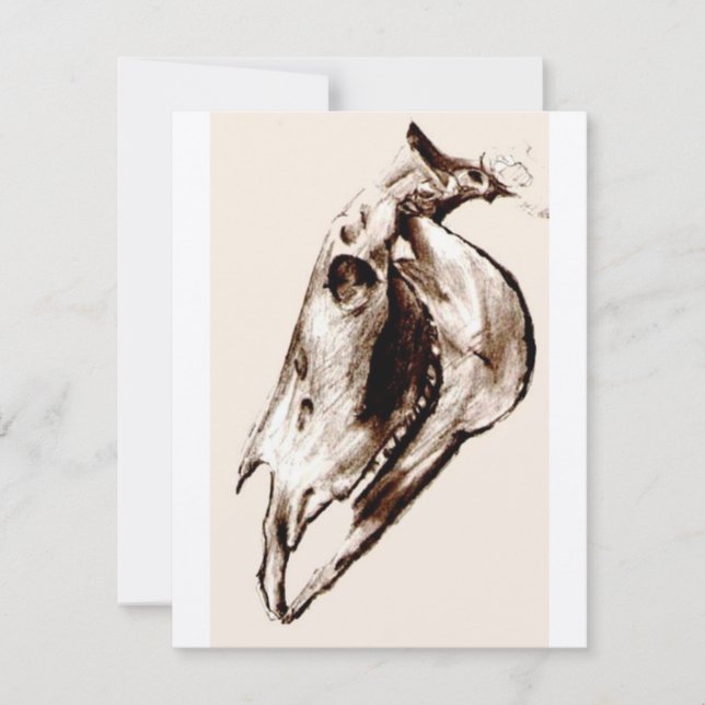 Cartão De Festividades Estilo de Vintagem do Caveira (Frente)