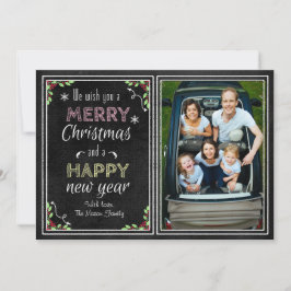 Cartão De Festividades Estilo do quadro desejamos a você um feliz Natal