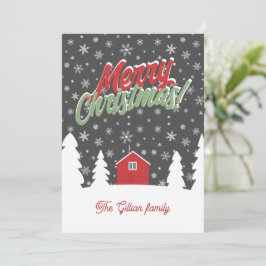 Cartão De Festividades estilo hygge merry christmas