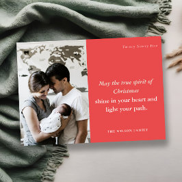 Cartão De Festividades Estilo Mínimo Festivo 1 Foto Espírito de Natal Ver