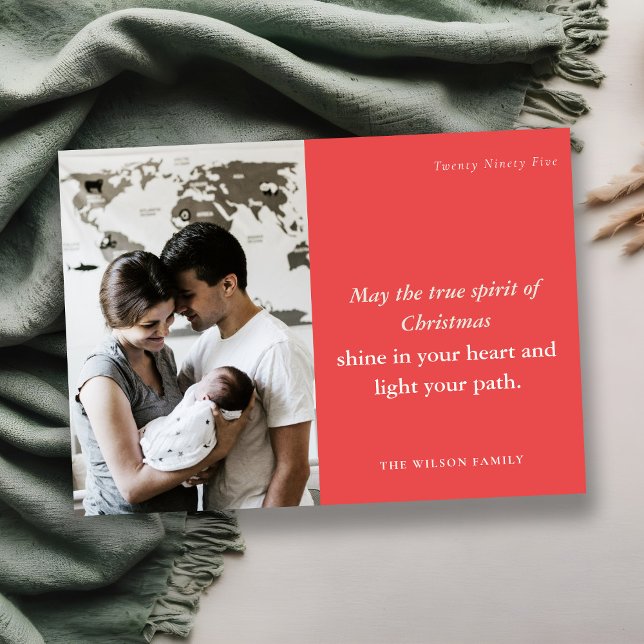 Cartão De Festividades Estilo Mínimo Festivo 1 Foto Espírito de Natal Ver (Criador carregado)