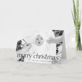 Cartão De Festividades Estilo Simples Preto Feliz Natal 2 Foto