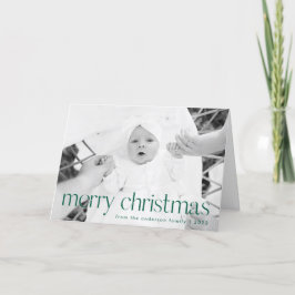 Cartão De Festividades Estilo Simples Verde Feliz Natal 2 Foto