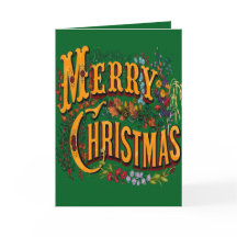 Estilo Vintage Feliz Natal Saudação de Férias