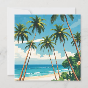 Cartão De Festividades Estilo Vintage Havaiano Viagem Aloha Do Havaí