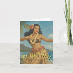 Cartão De Festividades Estilo Vintage Viagem Havaí