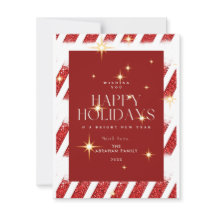 Estirpes Vermelhas Elegantes Não Foto de Natal