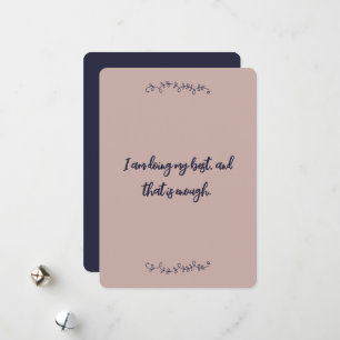 Cartão De Festividades Estou a fazer o meu melhor, e isso é suficiente Af