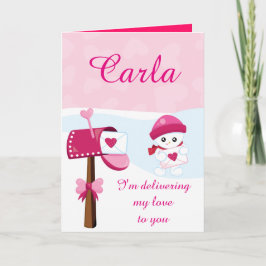 Cartão De Festividades Estou entregando meu amor a você Namorados