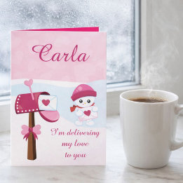 Cartão De Festividades Estou entregando meu amor a você Namorados