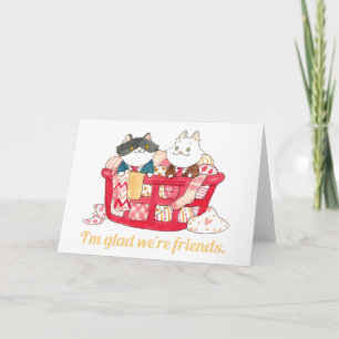 Cartão De Festividades Estou feliz por sermos amigos namorados