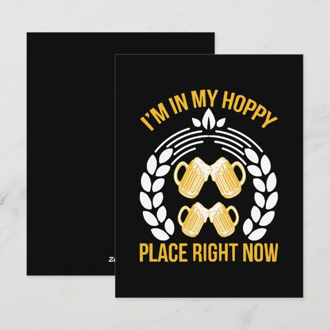 Cartão De Festividades Estou no meu lugar feliz agora (Frente/Verso)