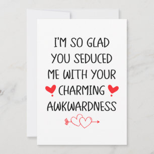 Cartão De Festividades Estou tão feliz que me seduziu com seu encantador