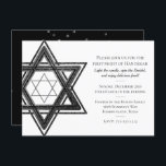 Cartão De Festividades Estrela Branca Negra Moderna de Hanukkah do Partid<br><div class="desc">O mínimo clássico Bar negro/Bat Mitzvah e a moderna Estrela de Hanukkah de David contra um fundo sólido cria um elegante e sofisticado design. Para obter outros produtos de coordenação ou correspondência, visite justFharryn em Zazzle.com ou entre em contato com o designer, c/o Fharryn@yahoo.com Todos os direitos reservados. #zazzlemade #christmasdecor...</div>