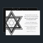 Cartão De Festividades Estrela Branca Negra Moderna de Hanukkah do Partid<br><div class="desc">O mínimo clássico Bar negro/Bat Mitzvah e a moderna Estrela de Hanukkah de David contra um fundo sólido cria um elegante e sofisticado design. Para obter outros produtos de coordenação ou correspondência, visite justFharryn em Zazzle.com ou entre em contato com o designer, c/o Fharryn@yahoo.com Todos os direitos reservados. #zazzlemade #christmasdecor...</div>