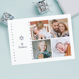 Cartão De Festividades Estrela da Árvore de Natal de David