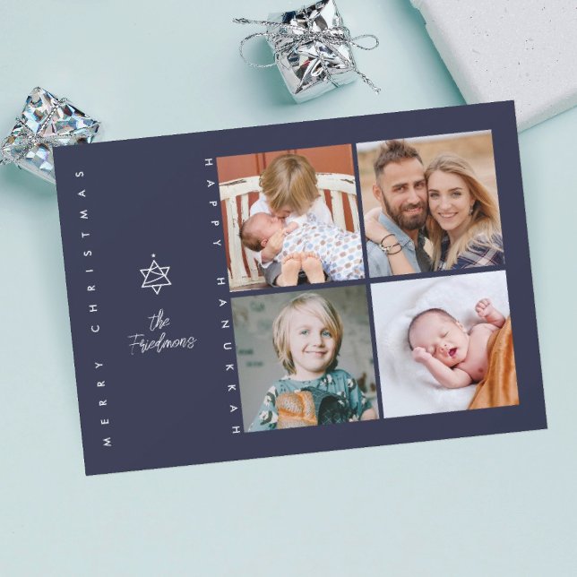 Cartão De Festividades Estrela da Árvore de Natal de David (Criador carregado)