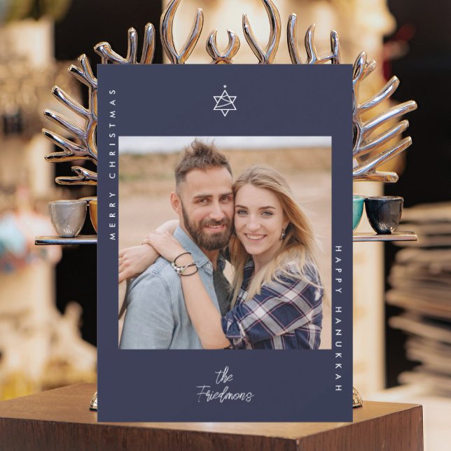 Cartão De Festividades Estrela da Árvore de Natal de David (Criador carregado)